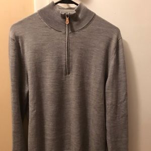 Brooks Brothers 100% Saxxon wool zip up sweater